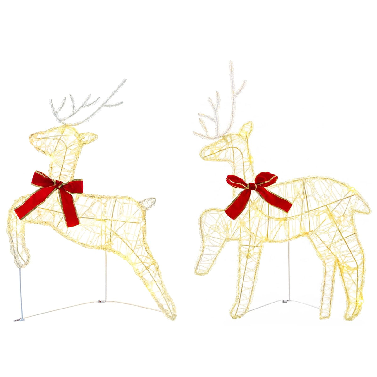 Christmas Reindeer LEDs Acrylic Warm white