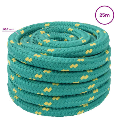 vidaXL Multipurpose Utility Rope 30 mm 25 m Green PP 5400 kg Max Load 5
