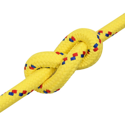 vidaXL Multipurpose Utility Rope 20 mm 50 m Yellow PP 2400 kg Max Load 5