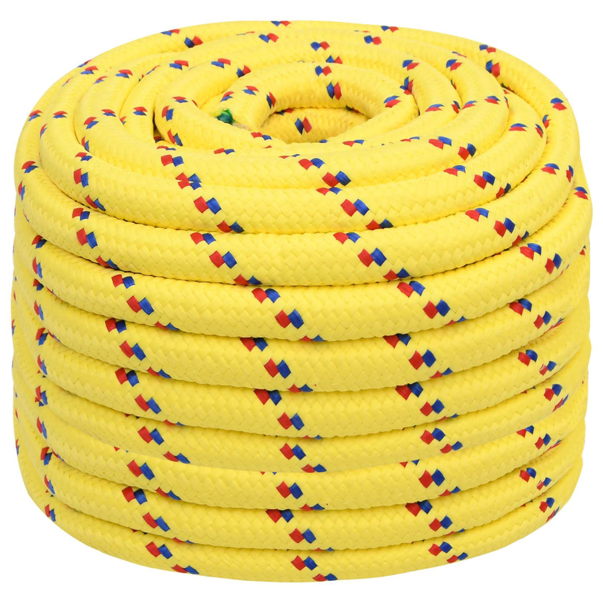vidaXL Multipurpose Utility Rope 20 mm 50 m Yellow PP 2400 kg Max Load 2