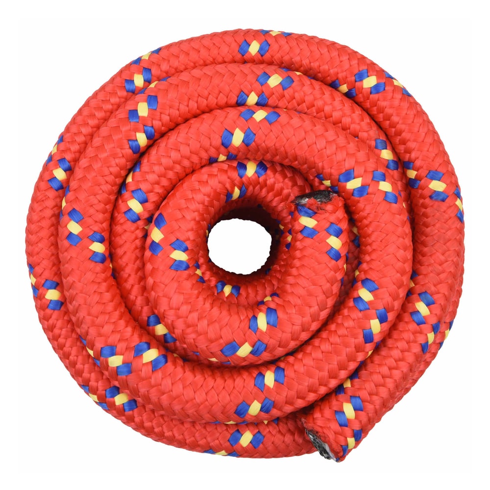 The boat rope seen from directly above showing the circular coil structure