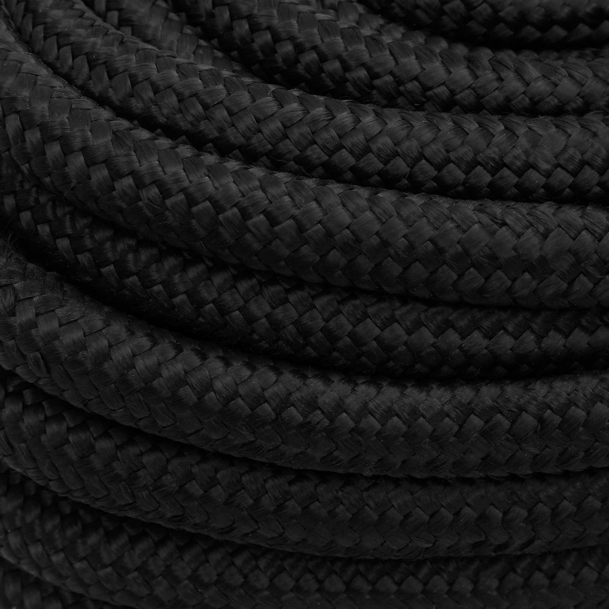 vidaXL Multipurpose Utility Rope 20 mm 50 m Black PP 2400 kg Max Load 4