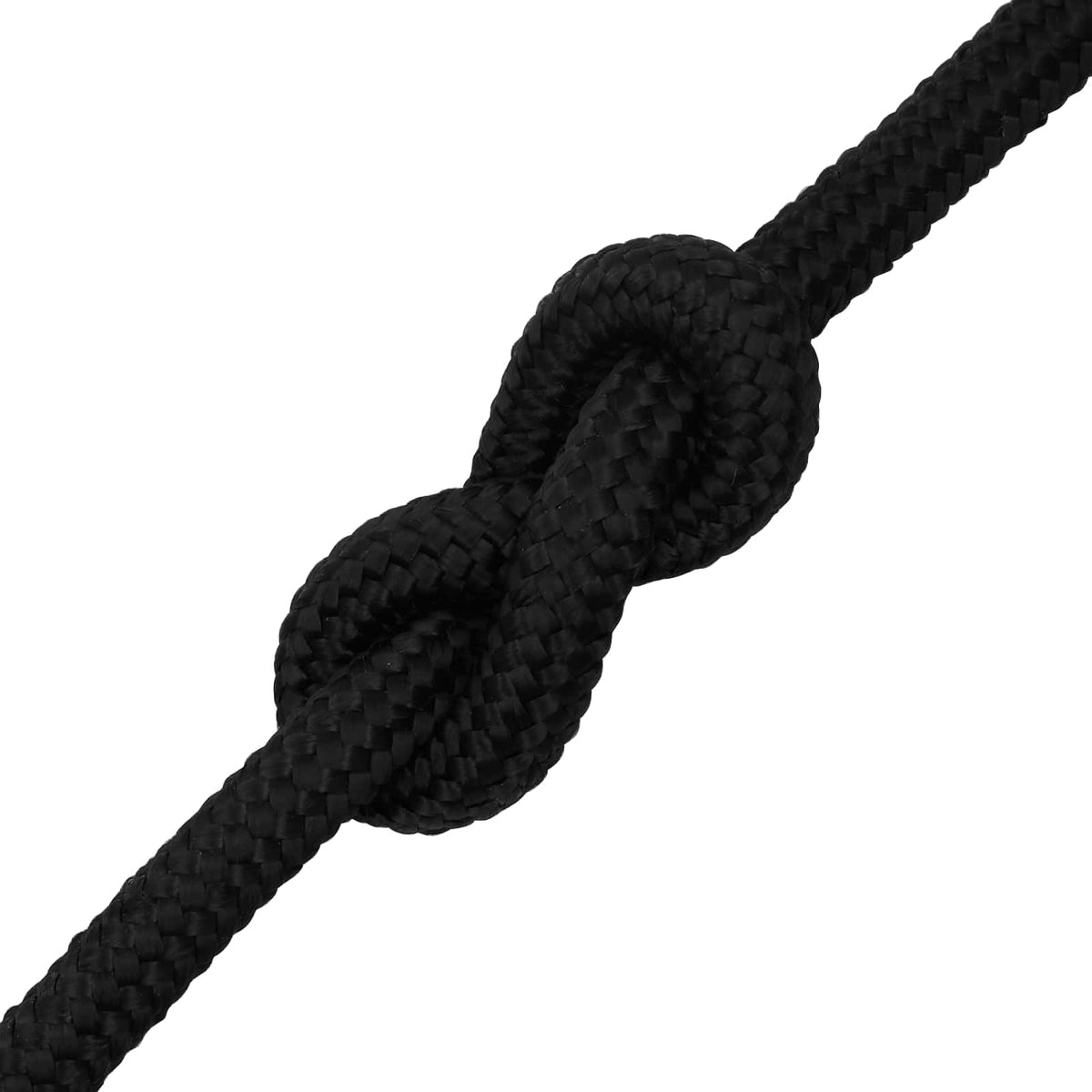vidaXL Multipurpose Utility Rope 20 mm 50 m Black PP 2400 kg Max Load 5