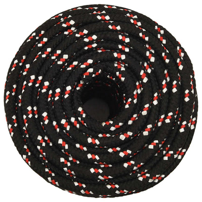 vidaXL Multipurpose Utility Rope 18 mm 100 m Black and Red PP 3