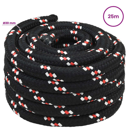 vidaXL Multipurpose Utility Rope 30 mm 25 m Black and Red PP 5