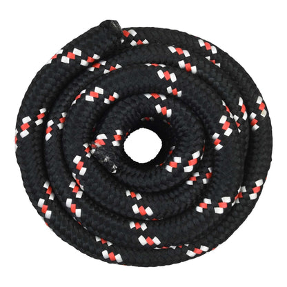 Multipurpose Utility Rope PP Length 25 m Black and Red 30 mm