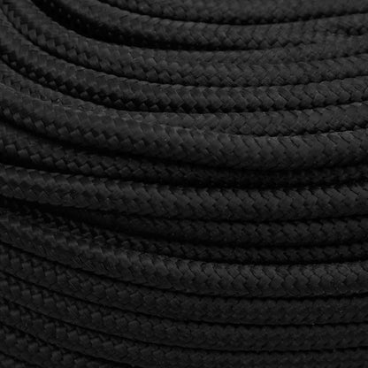 vidaXL Multipurpose Utility Rope 8 mm 250 m Black PP 420 kg Max Load 4