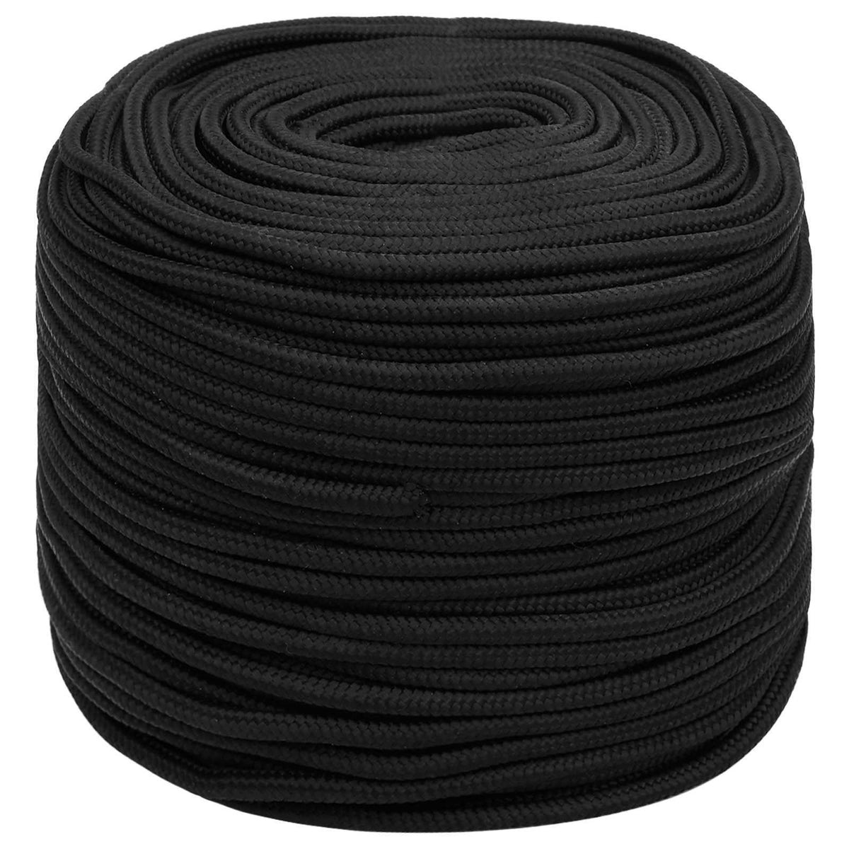 vidaXL Multipurpose Utility Rope 8 mm 250 m Black PP 420 kg Max Load 2