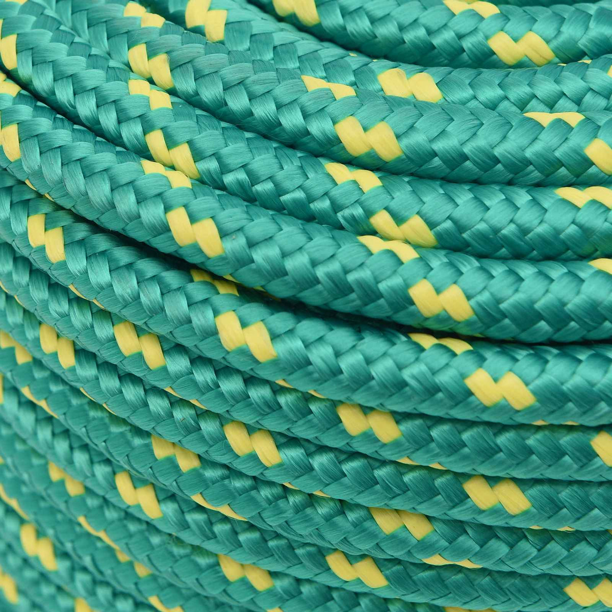 vidaXL Multipurpose Utility Rope 14 mm 100 m Green PP 1275 kg Max Load 4