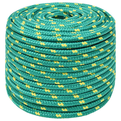 vidaXL Multipurpose Utility Rope 14 mm 100 m Green PP 1275 kg Max Load 2