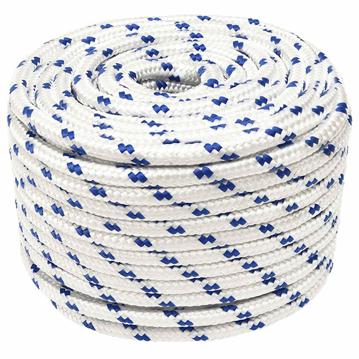 Multipurpose Utility Rope PP Length 100 m White and blue 14 mm