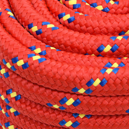 vidaXL Multipurpose Utility Rope 20 mm 50 m Red PP 2400 kg Max Load 4