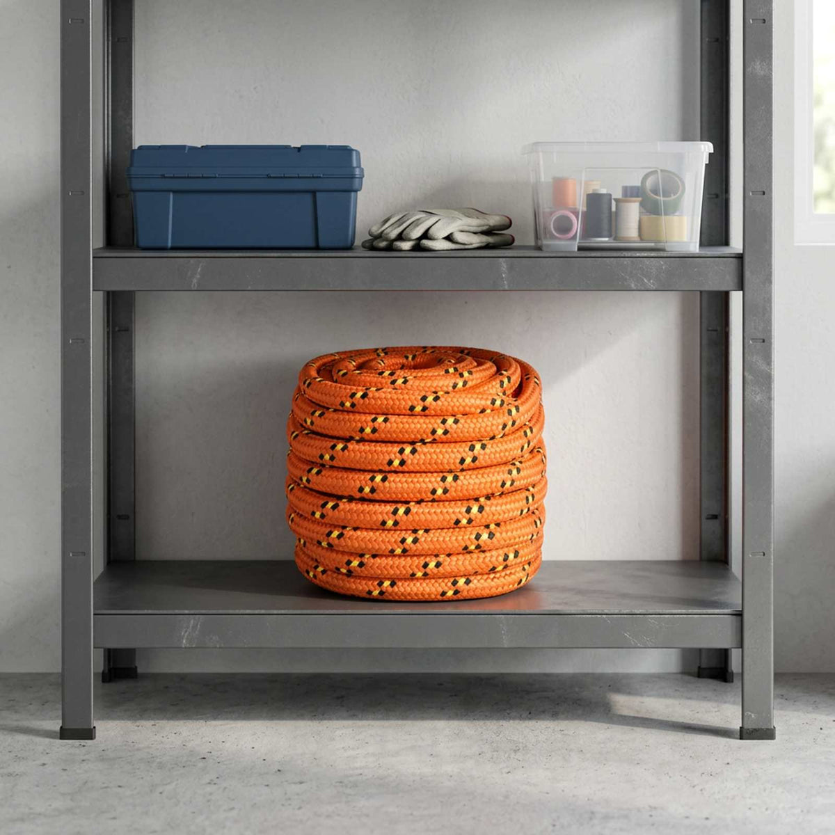 vidaXL Multipurpose Utility Rope 20 mm 50 m Orange PP 2400 kg Max Load 1