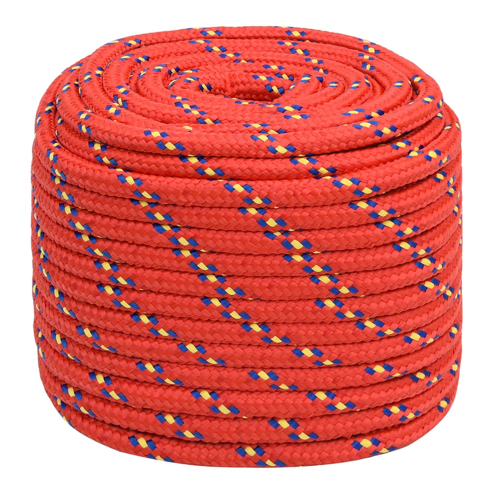 Multipurpose Utility Rope 18 mm 100 m Red PP 1995 kg Max Load