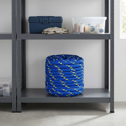 Multipurpose Utility Rope PP 27 kg Max Load Length 100 m Blue 16 mm