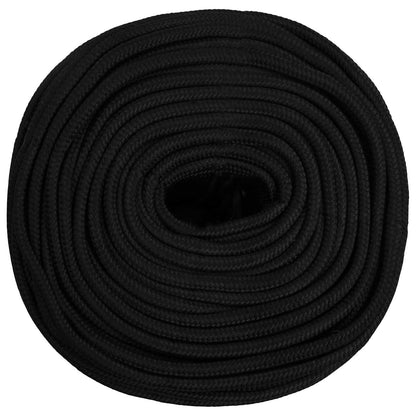 vidaXL Multipurpose Utility Rope 8 mm 100 m Black Polyester 3