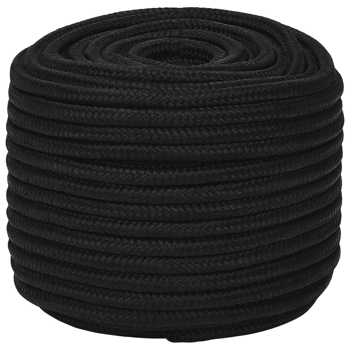 vidaXL Multipurpose Utility Rope Polyester Black Length 250 m