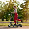 HOMCOM Foldable Powered Scooter with Adjustable Seat, Brake, Black