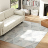 HOMCOM Modern Area Rug, Geometric Pattern Non-Slip Washable Rug, Soft Floor Carpet for Living Room, Bedroom, Dining Room, Home Office, 230 x 160 cm, Multi-Coloured