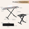 88-Key Electric Piano Keyboard Digital Piano with Adjustable Stand and Stool-White