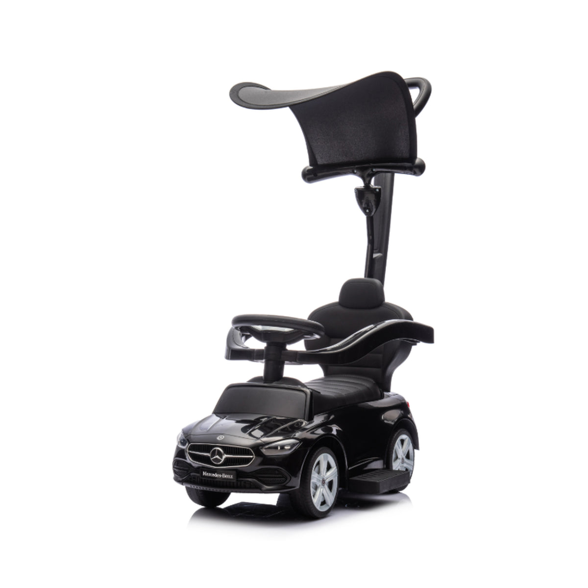 AIYAPLAY 4 in 1 Licensed Benz Ride on Push Car in Black