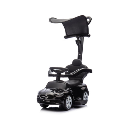 AIYAPLAY 4 in 1 Licensed Benz Ride on Push Car in Black