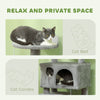 PawHut 138cm Cat Tree, Multi-Level Cat Tower with Scratching Posts and Pad, Bed, Condos, Platforms, Toy Balls, Light Grey