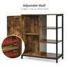 Industrial Styled Freestanding Storage Cupboard with 3 Side Shelves