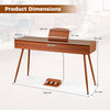 88-Key Graded Hammer Action Weighted Keyboard Full-size Electric Piano-Brown
