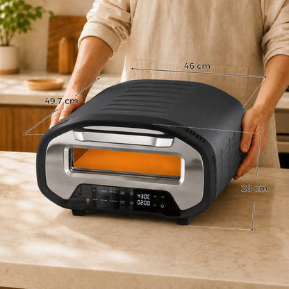 HOMCOM Electric Pizza Oven in Grey