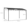 Outsunny 3 x 4m Metal Frame Pergola - Grey
