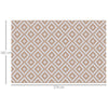Outsunny Reversible Outdoor RV Rug, Patio Floor Mat, 274 x 182 cm Plastic Straw Rug for Garden, terrace, Beach, Camping, Coffee & White