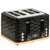 HOMCOM Four-Slice Rippled Toaster - Black