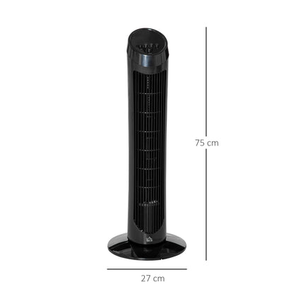 HOMCOM Tower Fan in Black