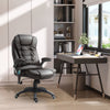 HOMCOM 6-Point Massage Office Chair with Seat Heated for Home Office, PU Leather High Back Executive Desk Chair with Adjustable Height and 360 Swivel for Work Study, Brown