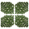 Outsunny 12PCS Artificial Boxwood Wall Panels 50cm x 50cm Rhododendron Privacy Fence Screen Faux Hedge Greenery Backdrop for Home Garden Backyard Balcony