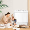 Twin Tub Washing Machine 8kg Total Capacity with Timer Control-Grey