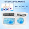 Twin Tub Washing Machine 8kg Total Capacity with Timer Control-Grey
