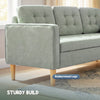 HOMCOM 3 Seater Sofa, 169cm Couch with Hidden Storage, Wood Legs, Light Grey