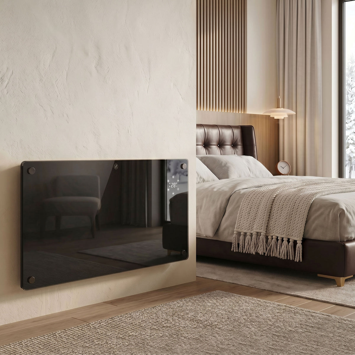 HOMCOM 1500W Smart Control Heater in Black