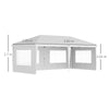Outsunny 3 x 6m Pop Up Gazebo, Height Adjustable Marquee Party Tent with Sidewalls and Storage Bag, White