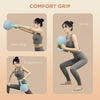 SPORTNOW 6KG Soft Kettlebell, Kettlebell with Non-Slip Handle for Home Gym, Weight Lifting, Strength Training, Green/Grey
