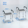 HOMCOM 57-69cm Aluminium Frame Bath Seat