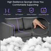 2-Seater PU Leather Accent Tub Sofa Loveseat  with Pillows