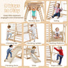 8-in-1 Jungle Gym Wooden Montessori Climber Playset-Natural