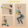 SPORTNOW 4KG Soft Kettlebell, Kettle Bell with Non-Slip Handle for Home Gym, Weight Lifting, Strength Training, Yellow/Grey