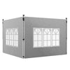 Outsunny Gazebo Side Panels, Sides Replacement with Window for 3x3(m) or 3x4m Pop Up Gazebo, 2 Pack, Grey