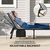 Outsunny Set of Two Reclining Sun Loungers - Charcoal Grey