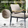 Outsunny 7 Seater Garden Furniture Set, Metal Garden Sofa Set with Cushions, Outdoor Furniture Conversation Sets, Khaki