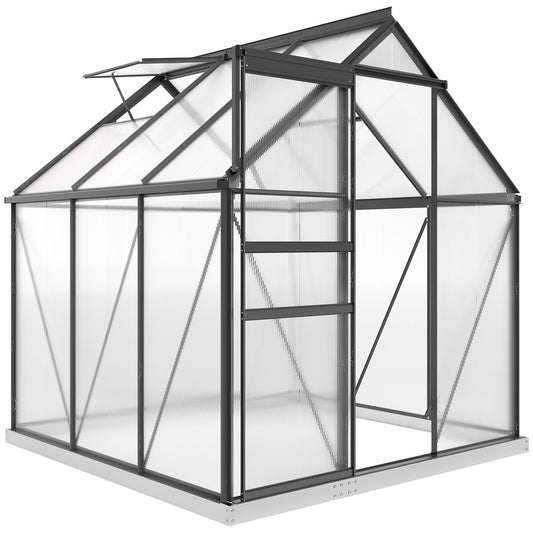 Outsunny 190 x 190cm Walk-In Polycarbonate Greenhouse